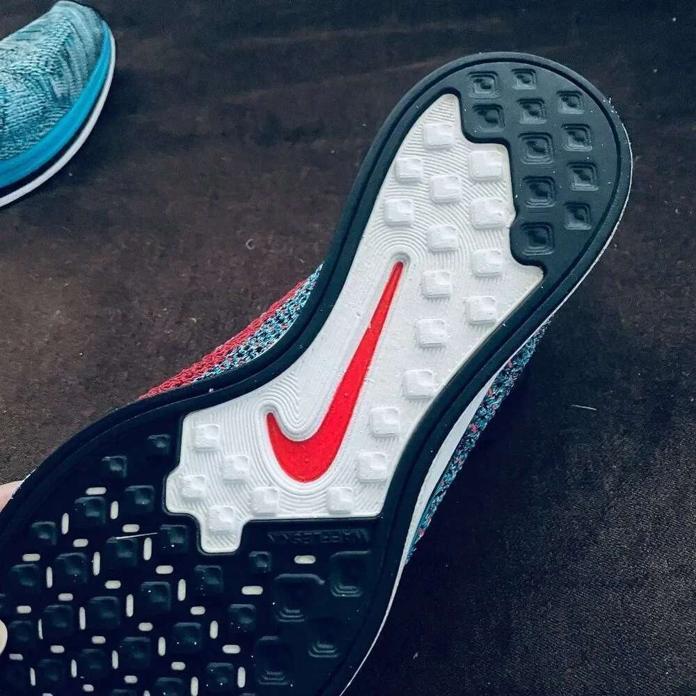 Nike Flyknit Racer Neo Turquoise 526628-404 Mens 11.5 US 45.5 EUR 10.5 UK NICE